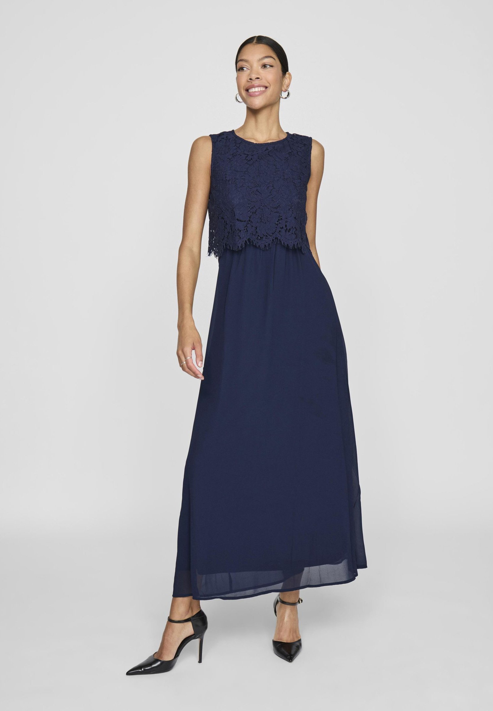 VILA VIMILINA JURK - Maxi-jurk - marineblauwe blazer