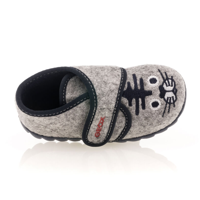Pantuflas grises para bebé niño