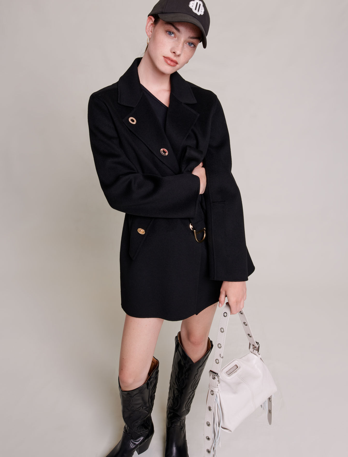 Rochie din tweed - Negru