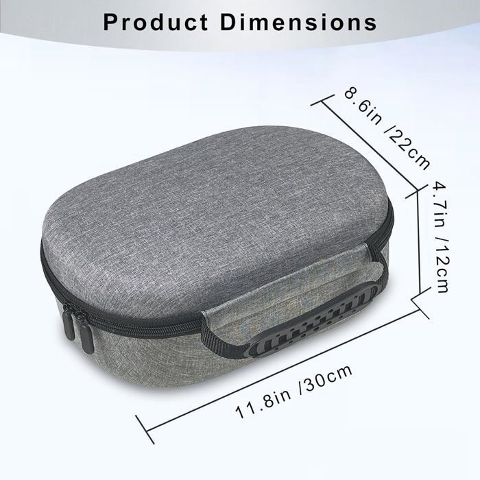 Étui rigide transport casque réalité virtuelle Apple Vision Pro - Compatible batterie chargeur portable résistant chocs chutes