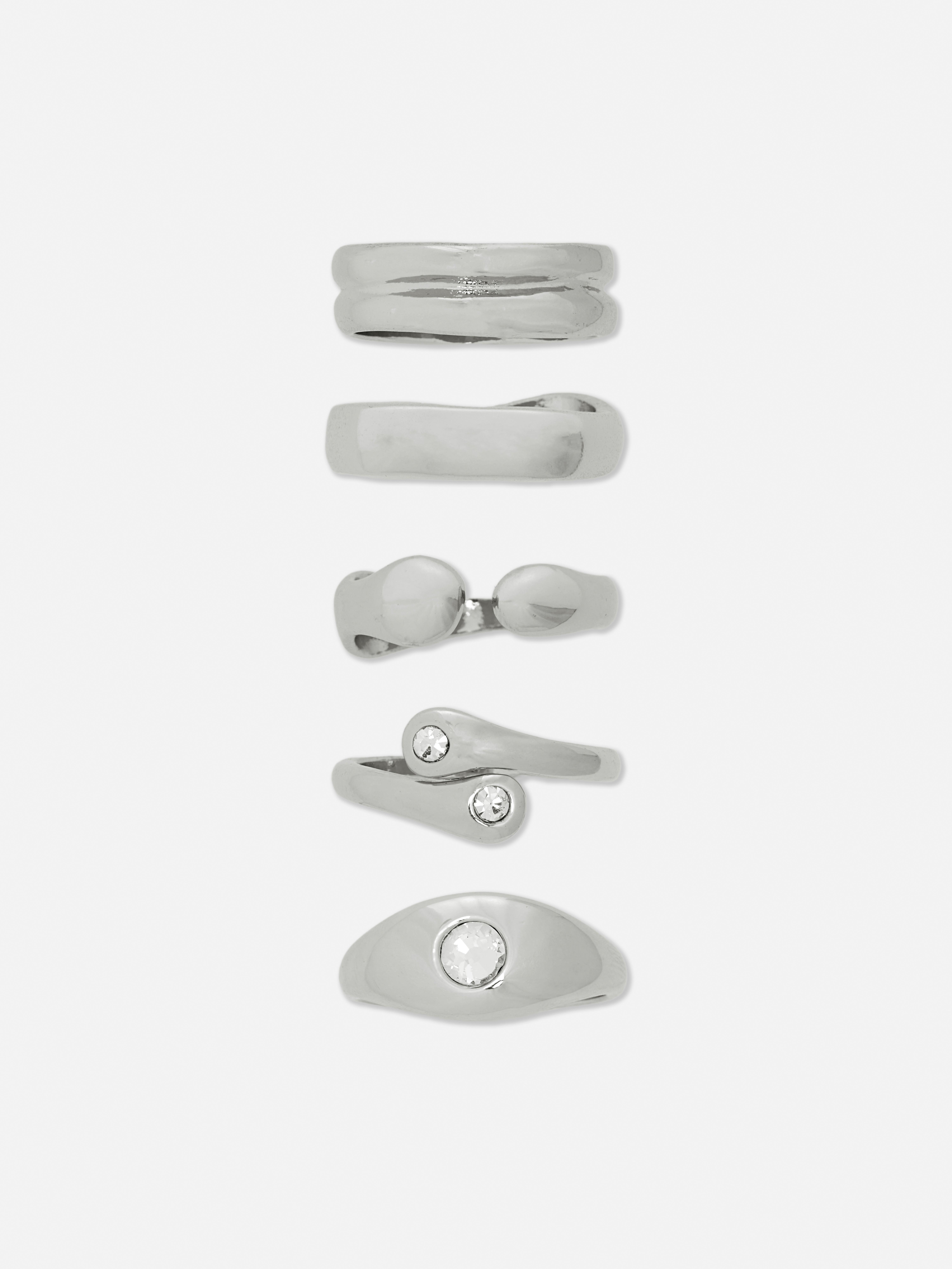 Diverse inele robuste, set de 5. Aceste inele robuste sunt frumoase de purtat combinate sau separat.