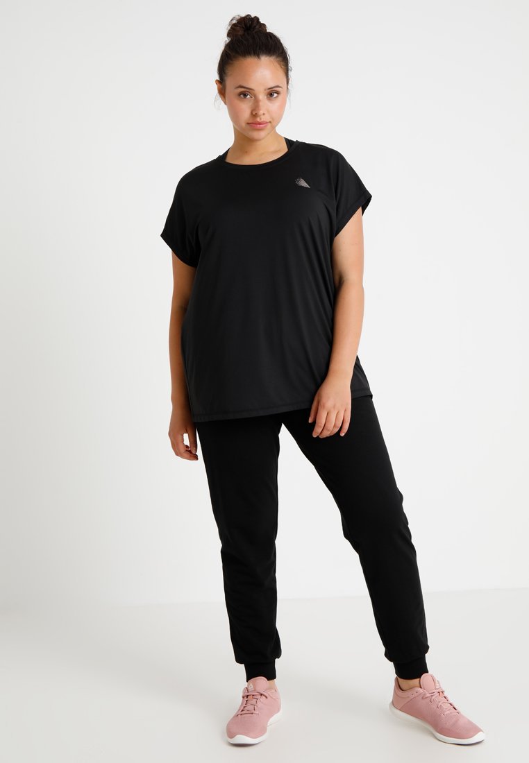 Active by Zizzi ABASIC ONE - T-shirt basique - noir
