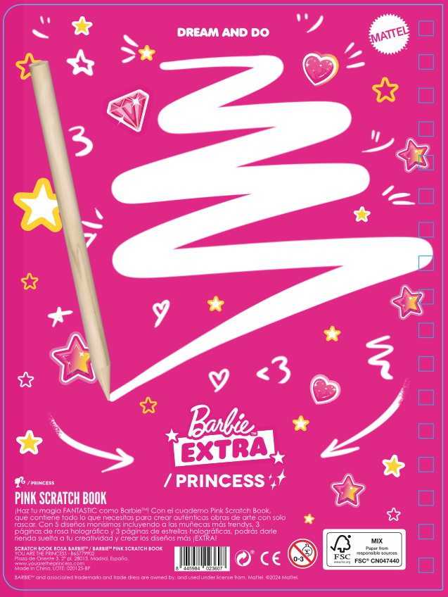 Barbie™ / Princesa Čarobni roza zvezek za praskanje Pisarniški material