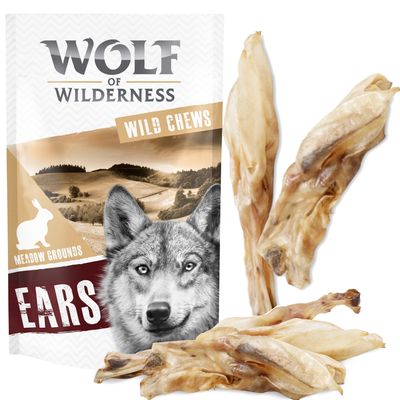 Wolf of Wilderness Trockene Ohren Hundekauartikel Testpackung