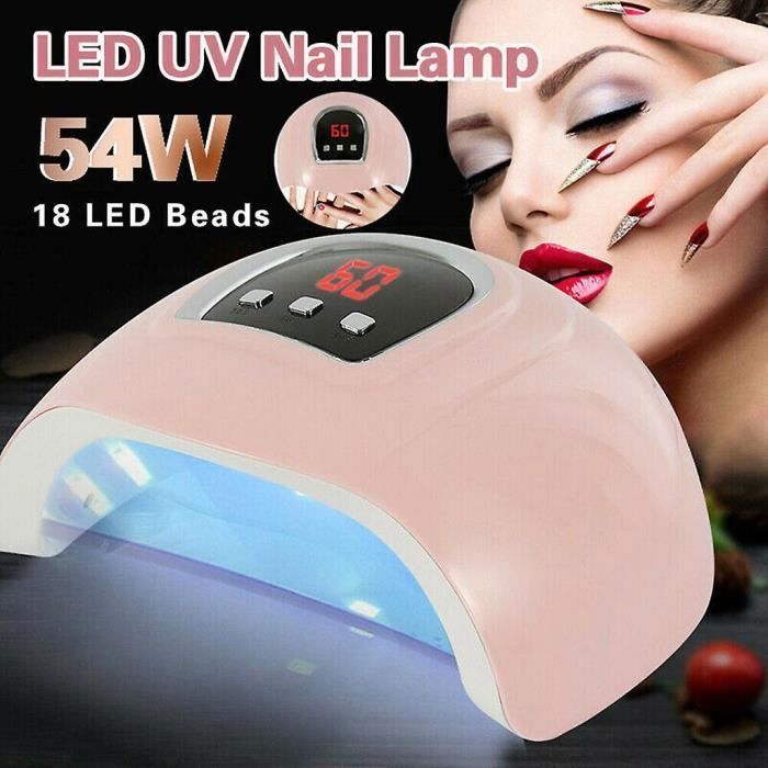 Vernis à ongles,54w Pro Nail Polish Dryer Lampe Led Uv Gel Acrylique Durcissement Lumière Minuterie de Manucure[D387888380 PEINTURE