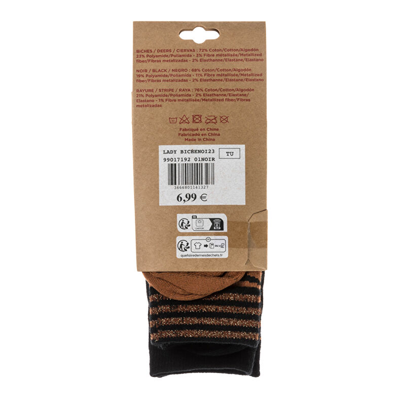 Calcetines y medias negras para mujer