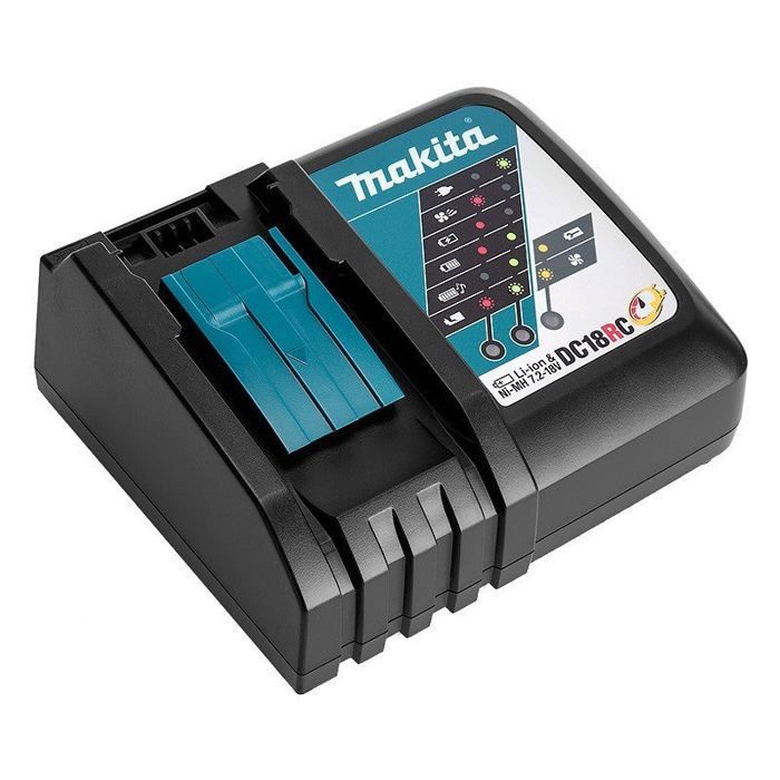 Trapano a percussione rotativo SDS Plus da 18 V + 2 batterie da 5 Ah + caricabatterie + valigetta MAKPAC - MAKITA - DHR202RTJ