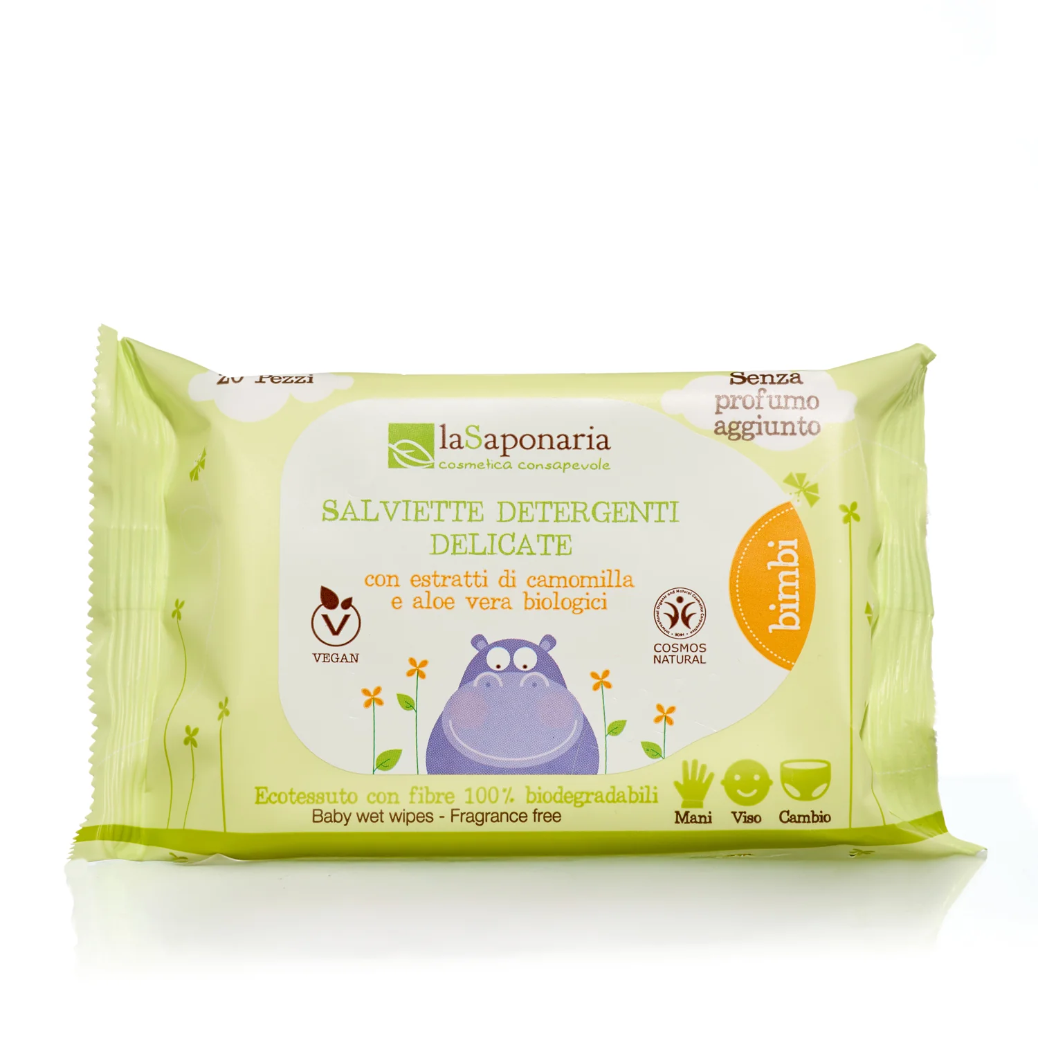 Le Albicoccole Bio salviette detergenti delicate - Salviettine Detergenti, Trattamento Bebè, Prodotti per Bambini