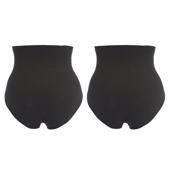 Ženske gaćice Kruidvat Cotton Shape Maxi, crne, veličina L, 2 komada
