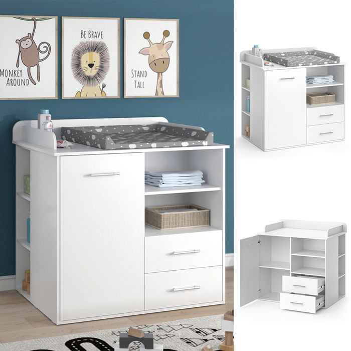Commode à langer Lea 113x100cm Blanc Vicco 36850