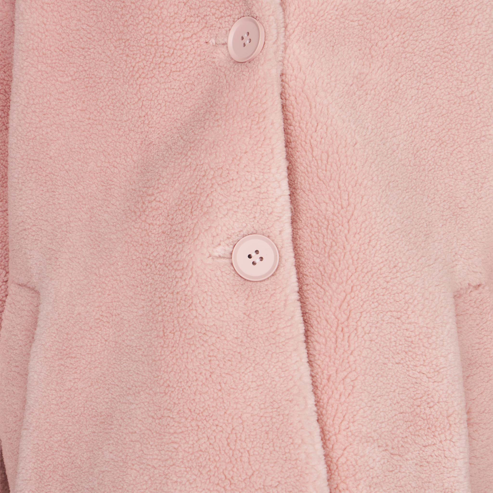Rosa Babymantel aus Teddyfell