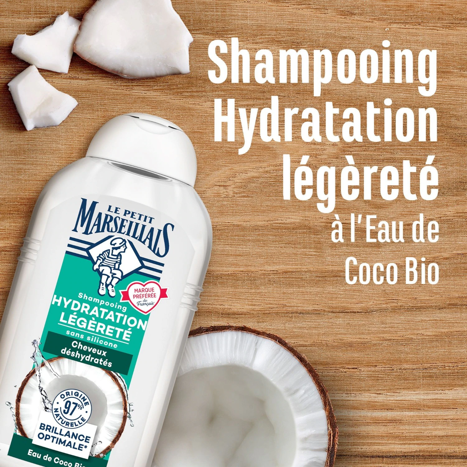 Le Petit Marseillais Shampooing Hydratation Infusion Calendula Et Eau De Coco