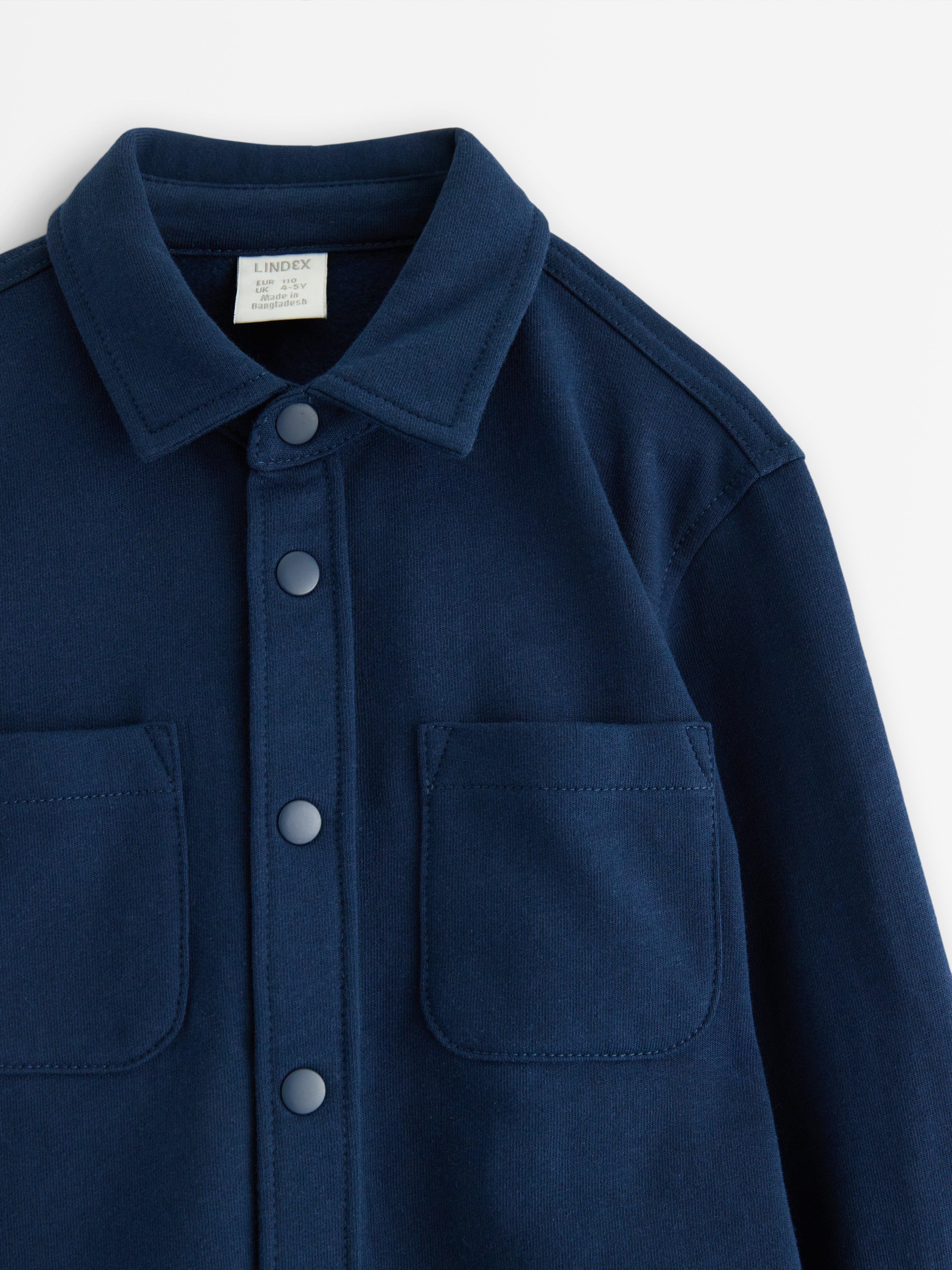 Sobrecamisa de punto azul oscuro