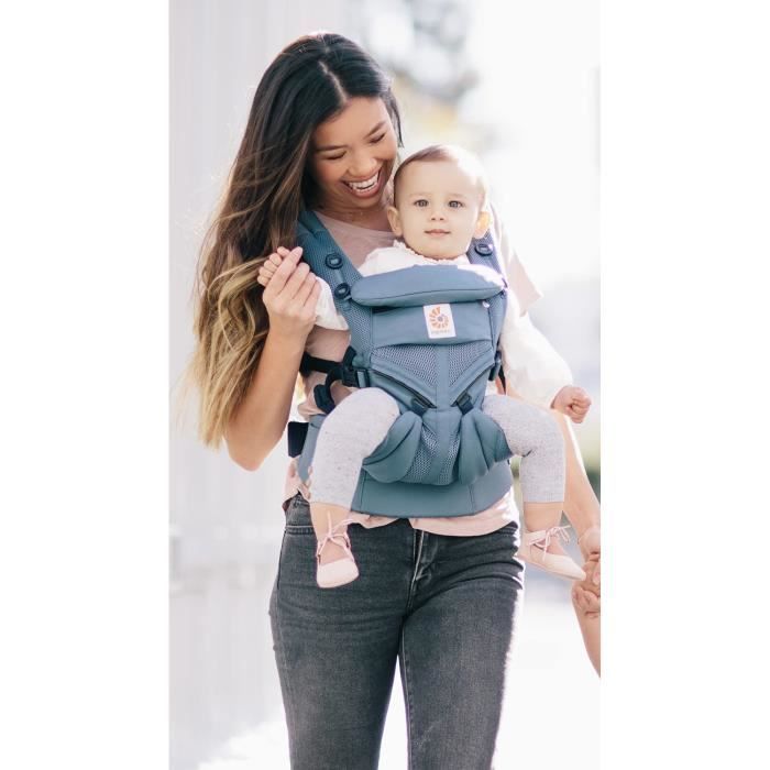 Ergobaby Ergonomische und physiologische Babytrage für Neugeborene, Omni 360 Cool Air Tragehilfe für Rücken- und Bauchtrage, Oxfordblau