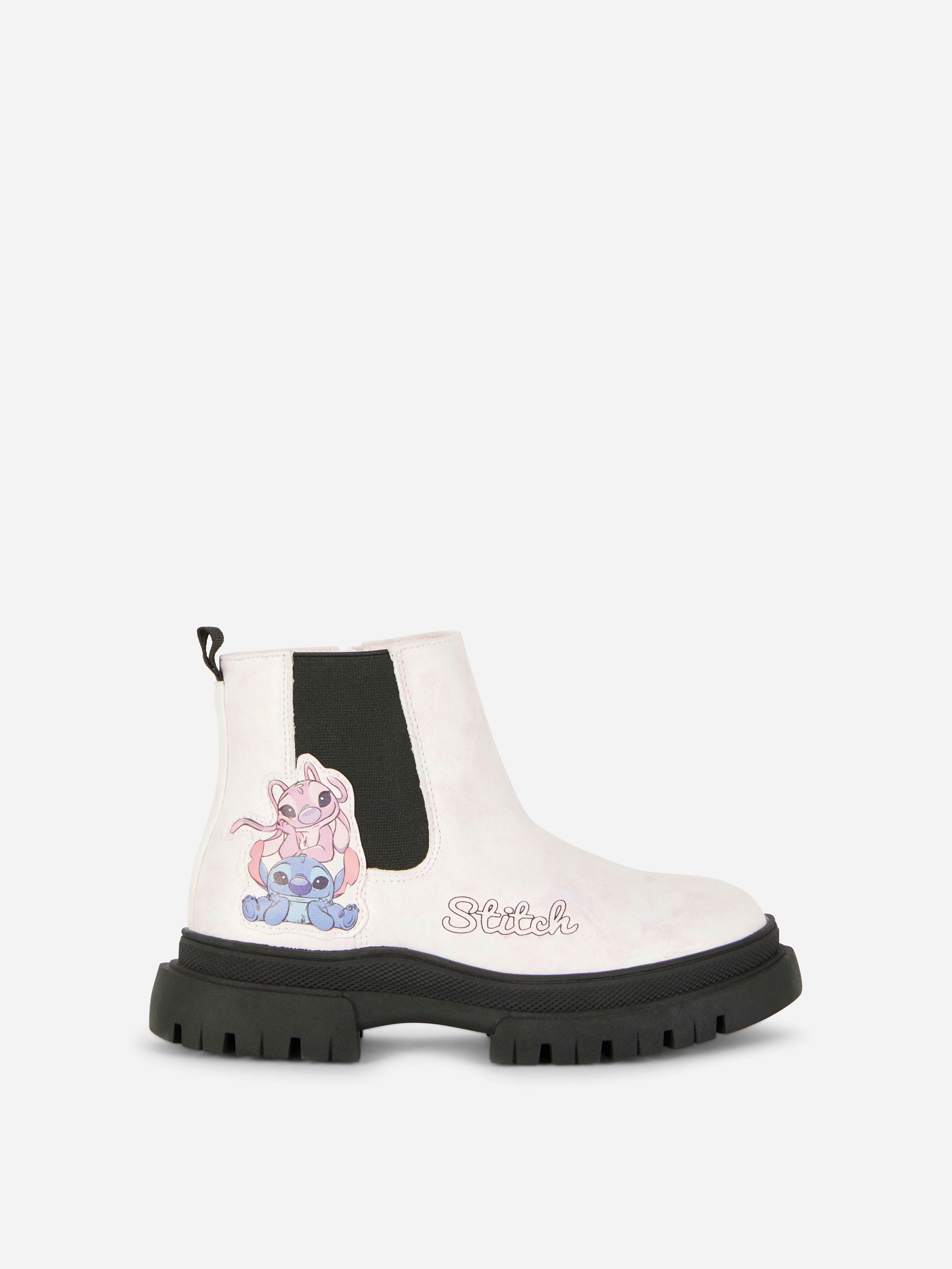 Ghete cu talpă cu crampoane Ghete Disney's Stitch cu talpă cu crampoane, inserții elastice, fermoar și design Disney