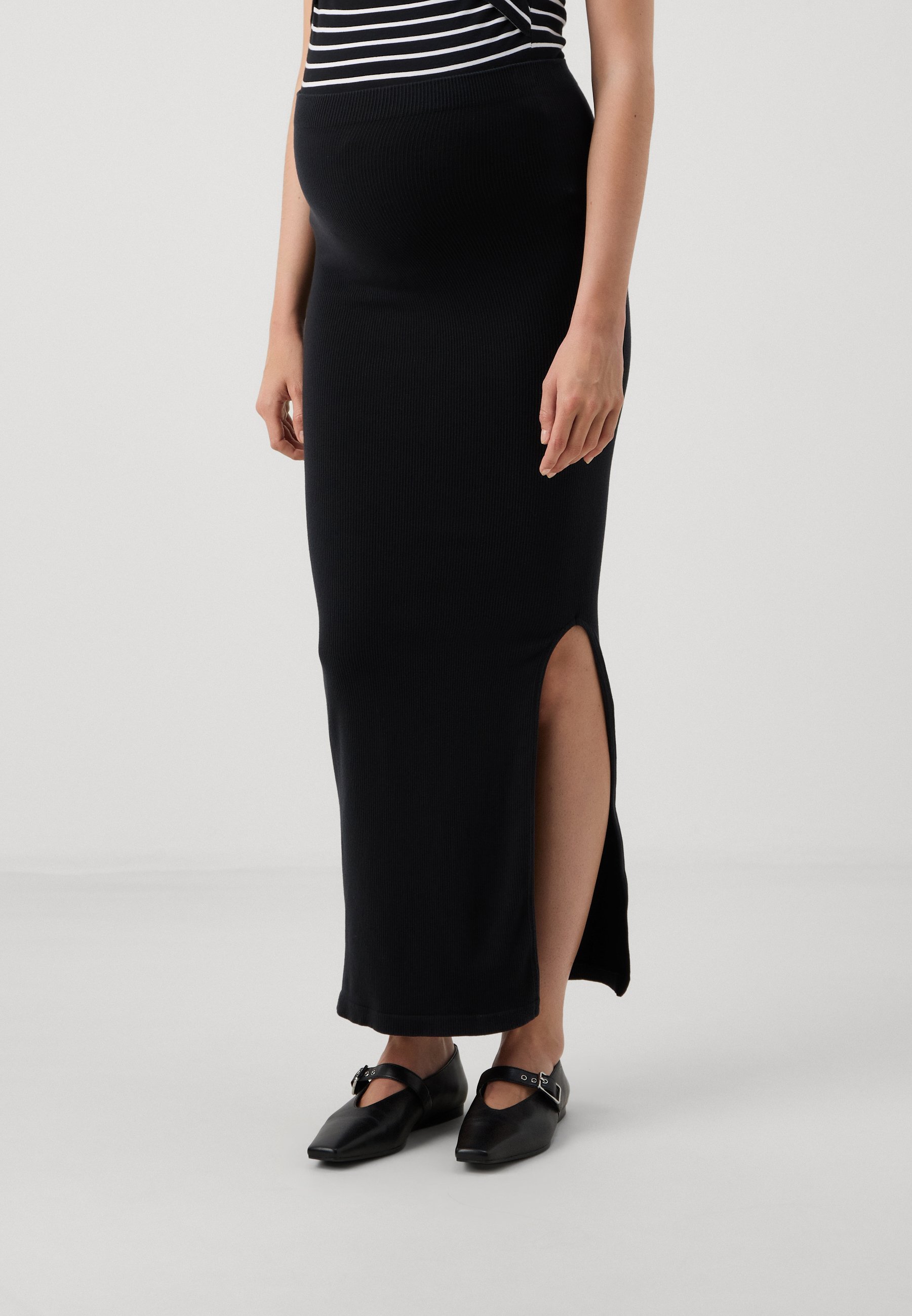 MAMALICIOUS MLALANIS SEAMLESS AL HW - Maxi rok - zwart
