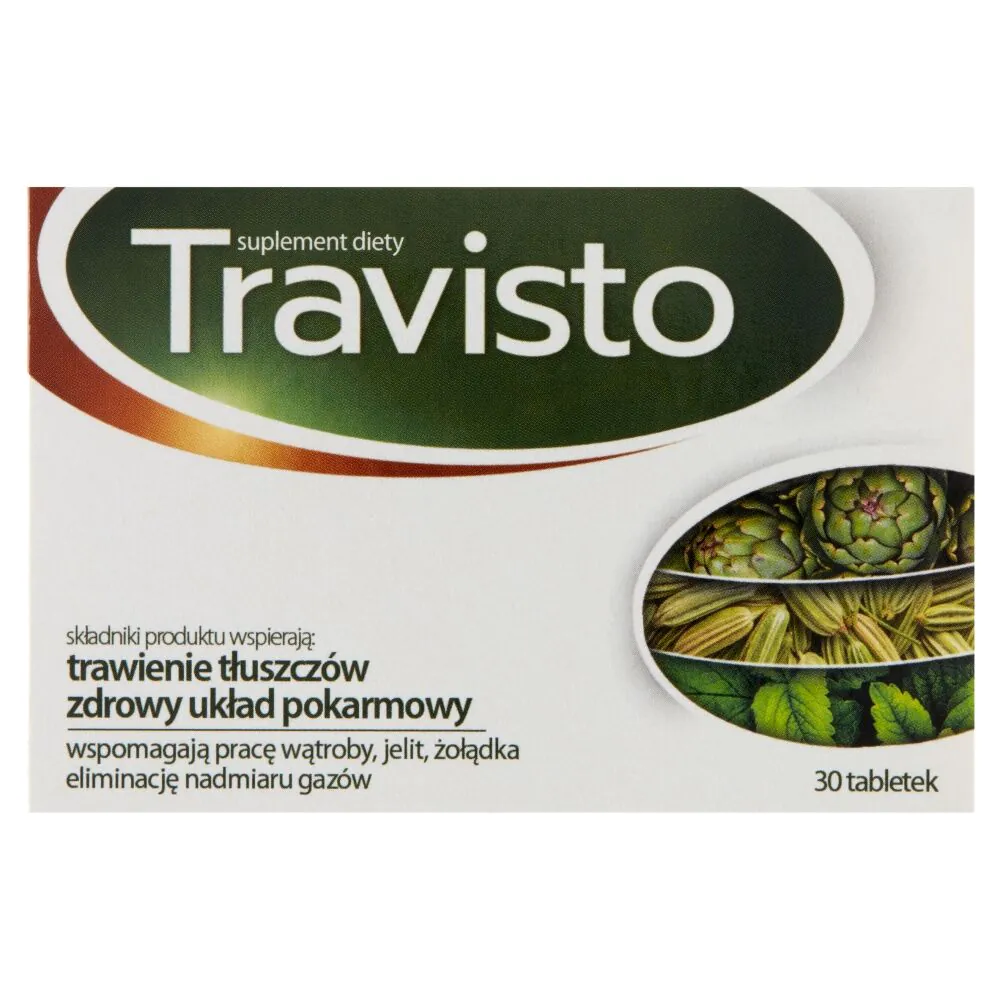 Travisto, Suplement diety wspierający trawienie, Tabletki