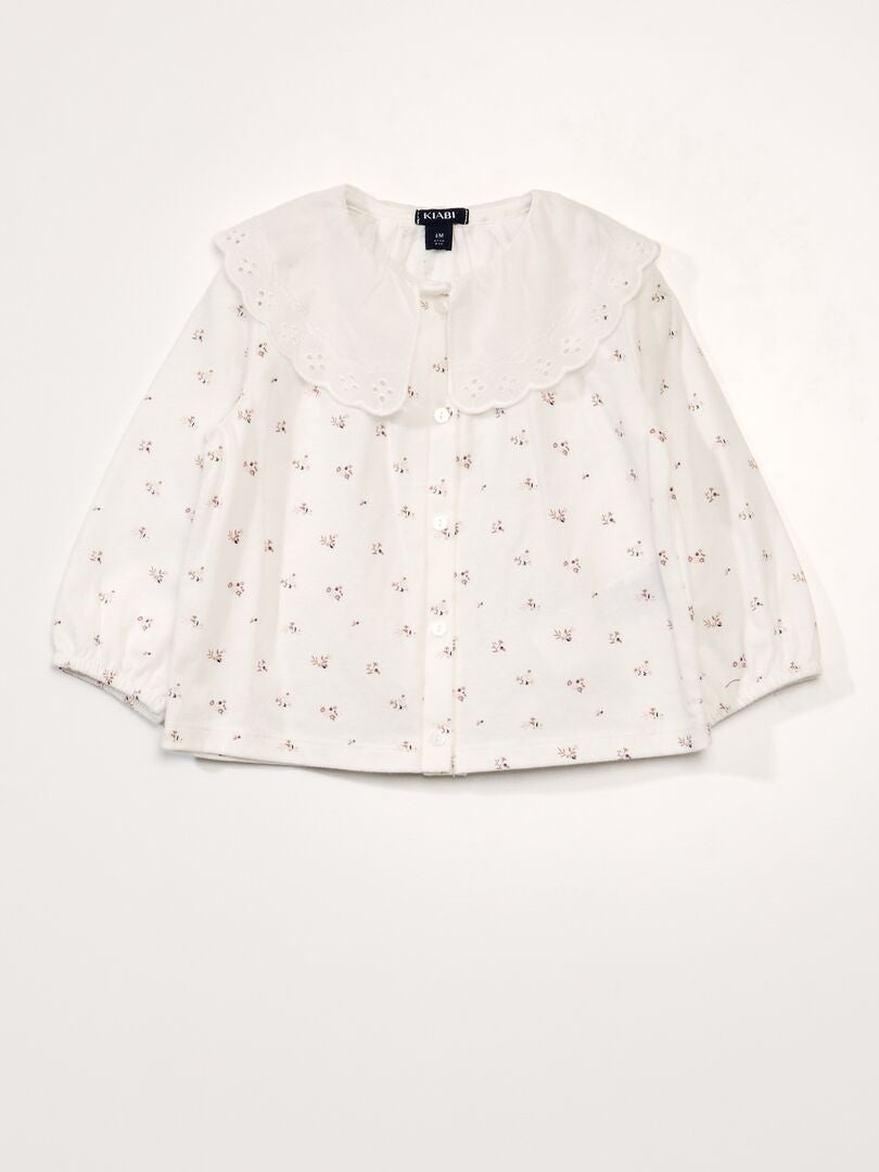 Conjunto de 3 piezas: camiseta, leggings y cárdigan - BLANCO