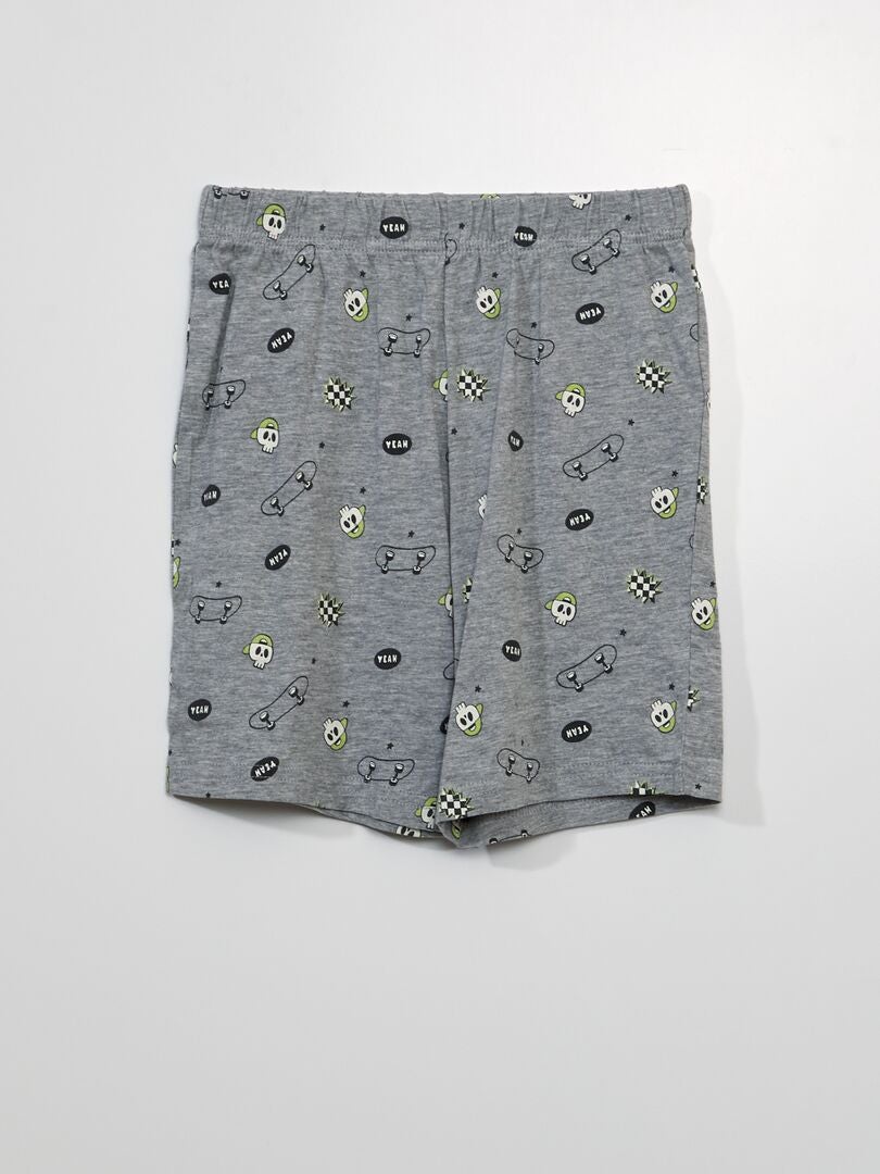 Pijama corto - camiseta + pantalón corto - 2 piezas - AZUL