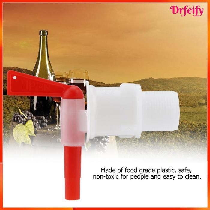 Cubo de embotellado Akozon, válvula de embotellado de plástico con dos arandelas y tuerca para herramientas y grifos de elaboración de cerveza.