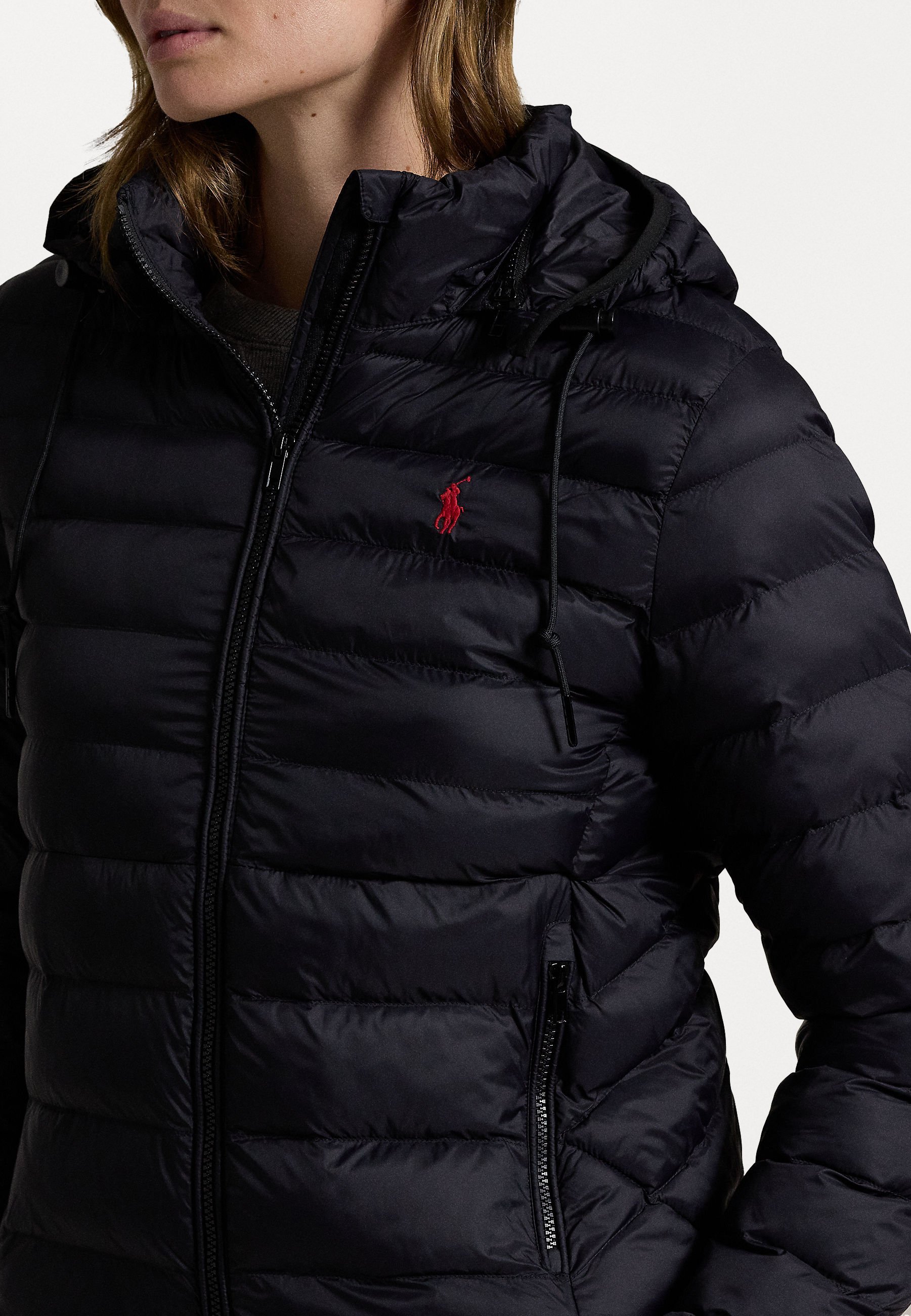 Giacca con cappuccio pieghevole e resistente all'acqua Polo Ralph Lauren - Giacca leggera - nera