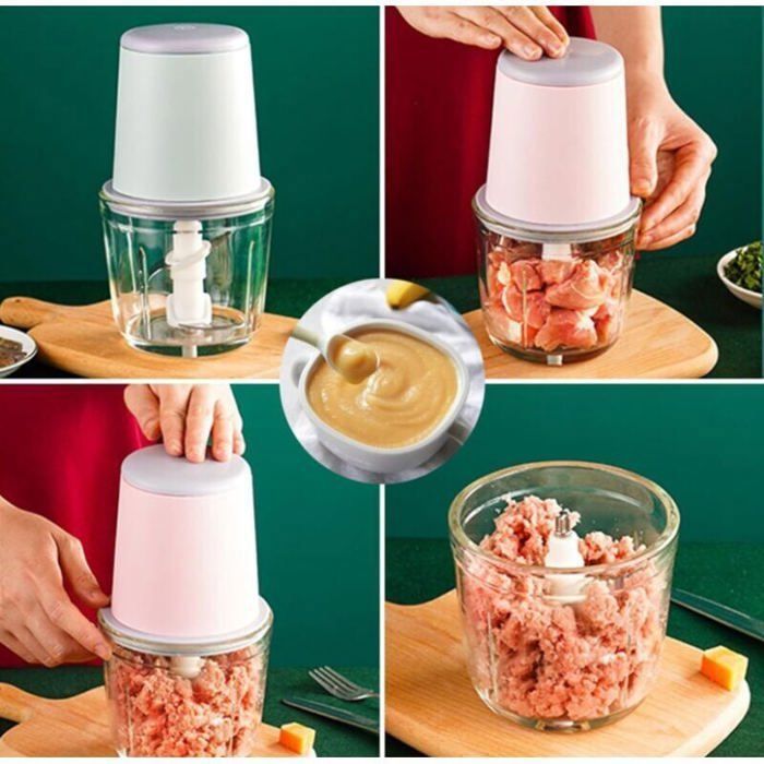 Mini batidoras para bebés, mini procesador de alimentos, batidora para bebés de 300 ml, mini picadora eléctrica.