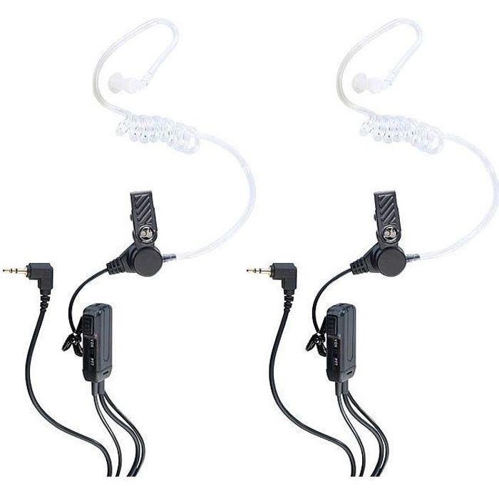 Oreillette professionnelle pour Talkie Walkie - SimValley Communications - Transparente et discrète