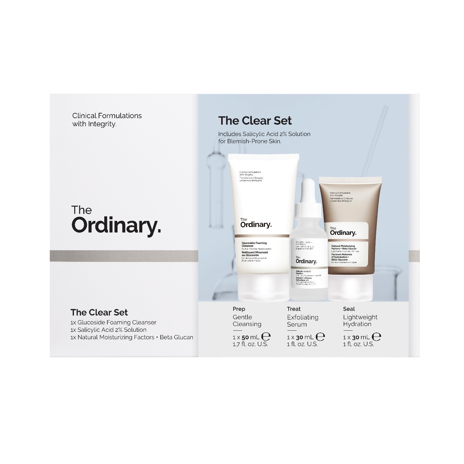 Įprastas veido priežiūros rinkinys „The Clear Set“ – 1 vnt.