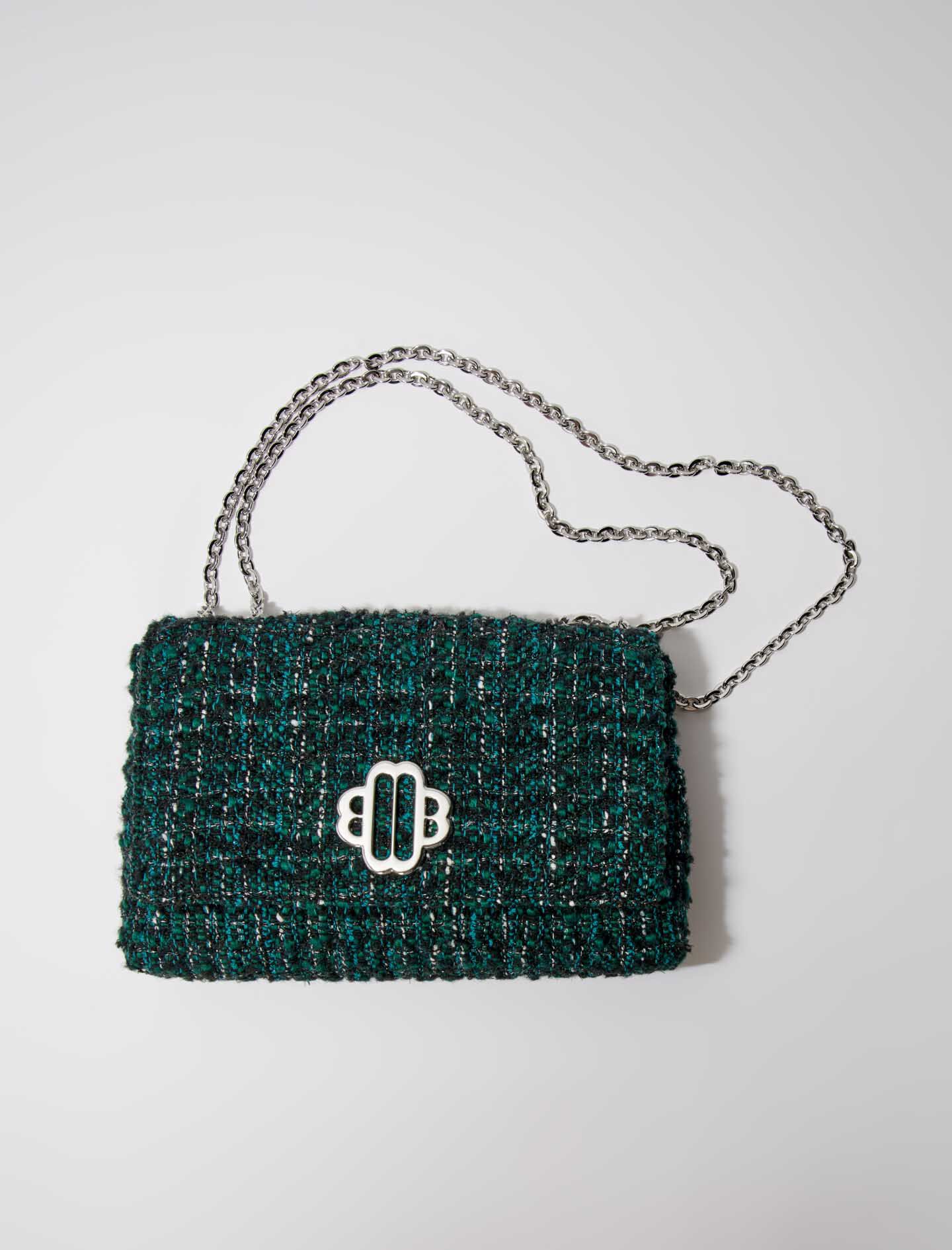 Geantă Clover Tweed - Verde Sticlă