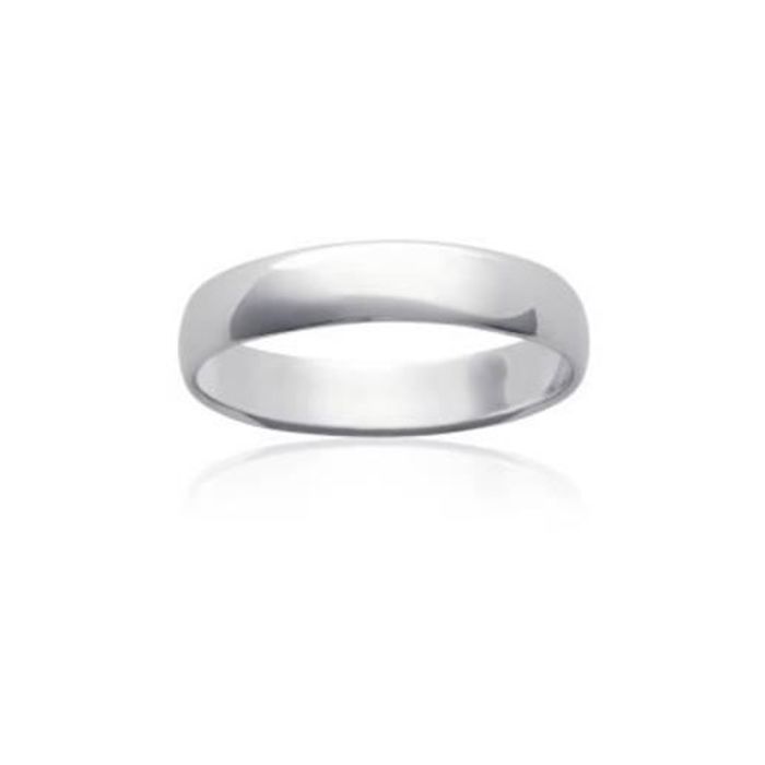 Smooth Rhodium-Plated 925 Sterling Silver Wedding Band for Men/Women - BIJOUXIA - Jewelry - Unisex