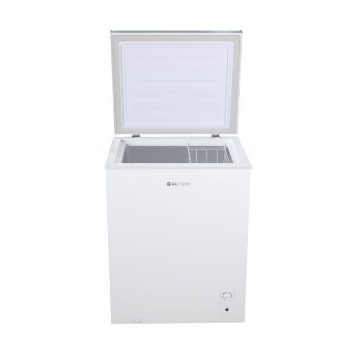 GEDTECH Gefriertruhe GCO99L, 99 l – Freistehend – Leise – Weiß