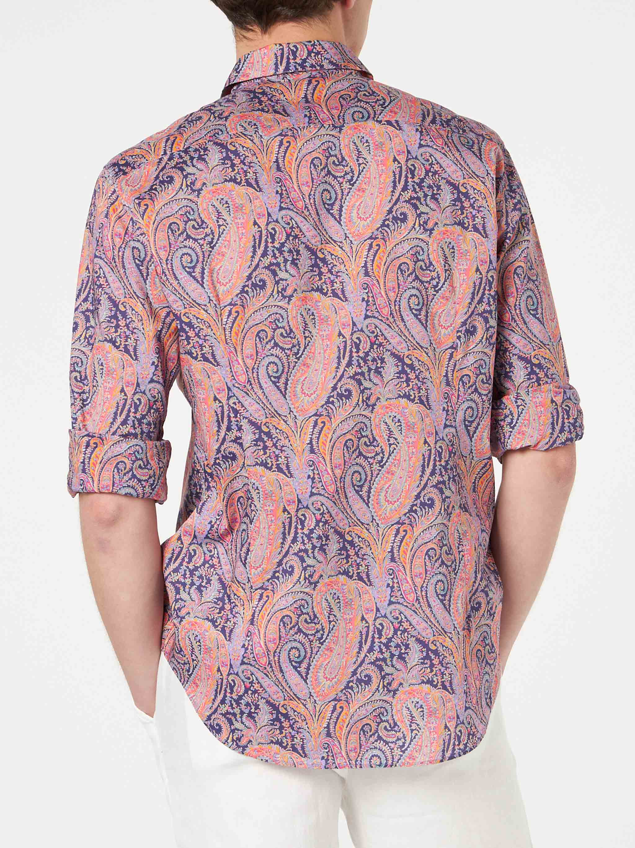 Sikelia katoenen overhemd voor heren met paisleyprint | EDIZ