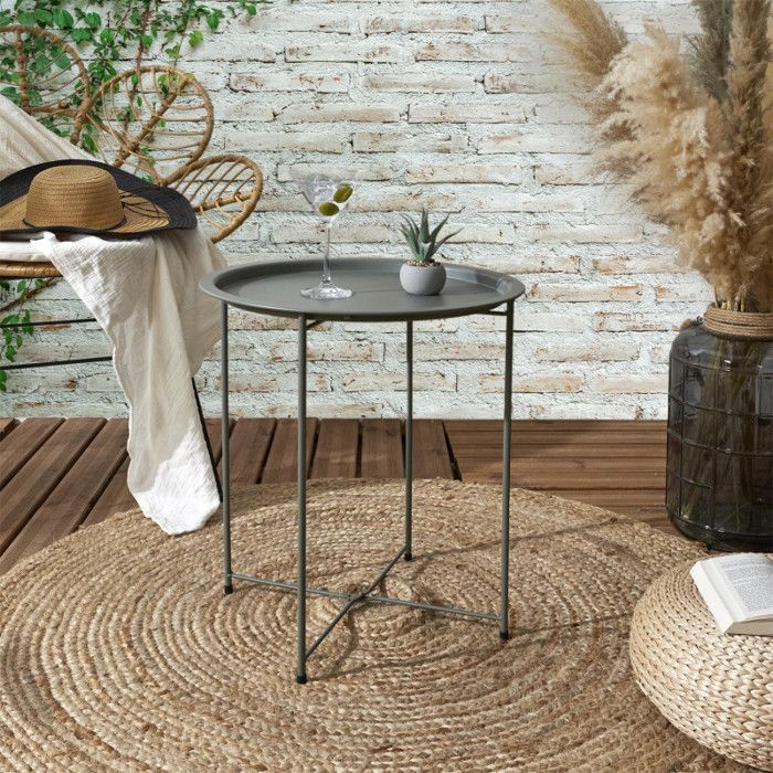 Table D'extérieur - Home Deco Factory - Sienna - Pratique - Vert Olive