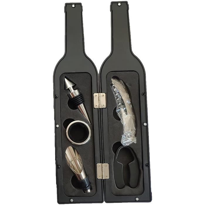 sacacorchos, juegos de accesorios para vino, accesorios para vino, estuches de regalo para vino, abridor de botellas, con tapón de vino, vertedor de vino