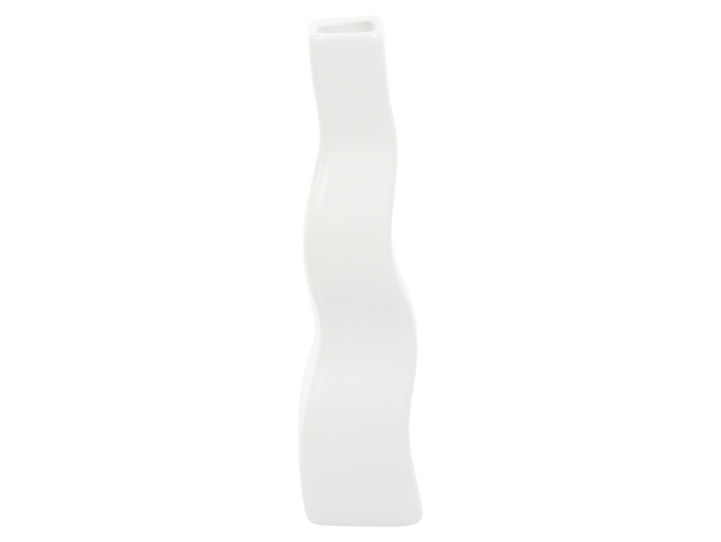 Wazon zygzak ceramiczny 30 cm biały