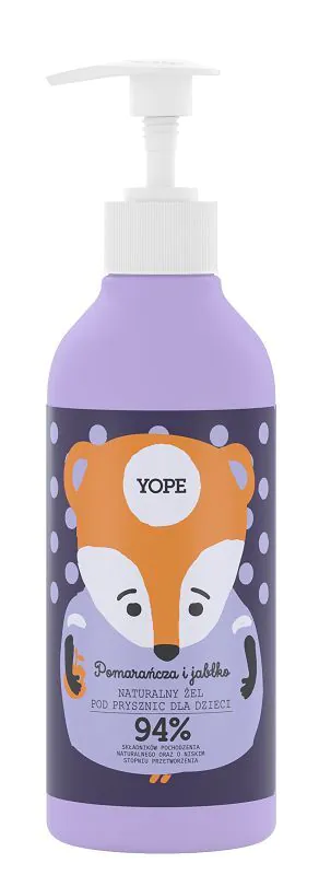 Yope Żel pod prysznic dla dzieci, Pomarańcza i Jabłko