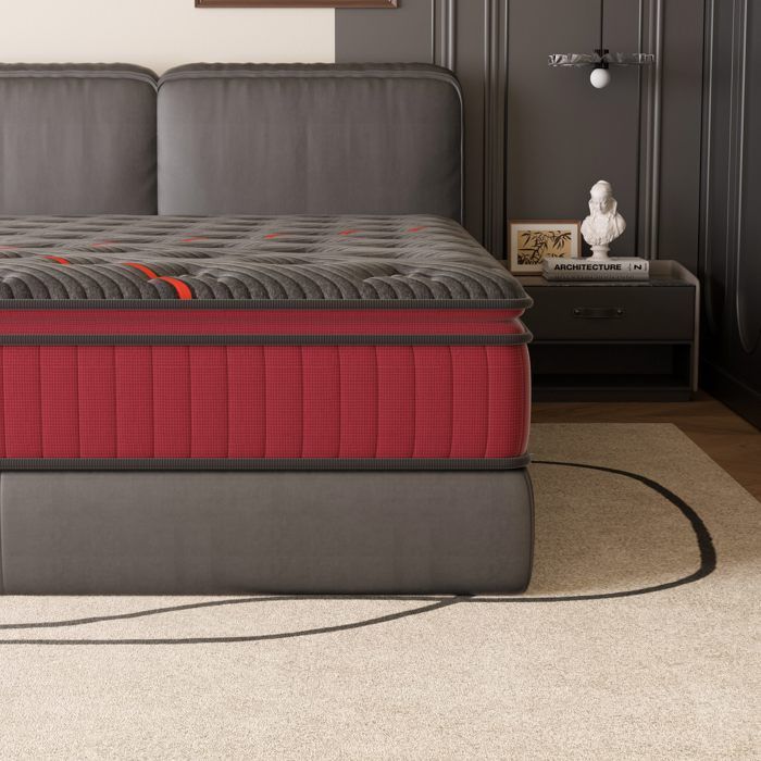 DEWINNER Mattress 30 cm, Spring Mattress, 160x200 cm, Memory Foam, 7-Zone Ergonomic Zones, Pocket Springs
