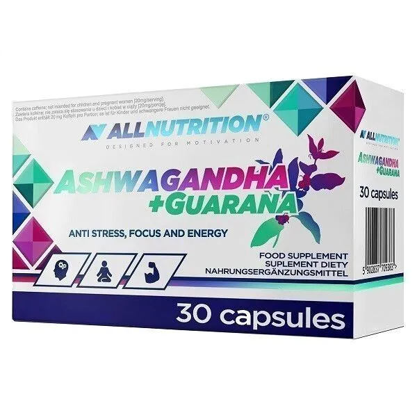 Allnutrition Ashwagandha 300 mg + Guarana, Kapsułki