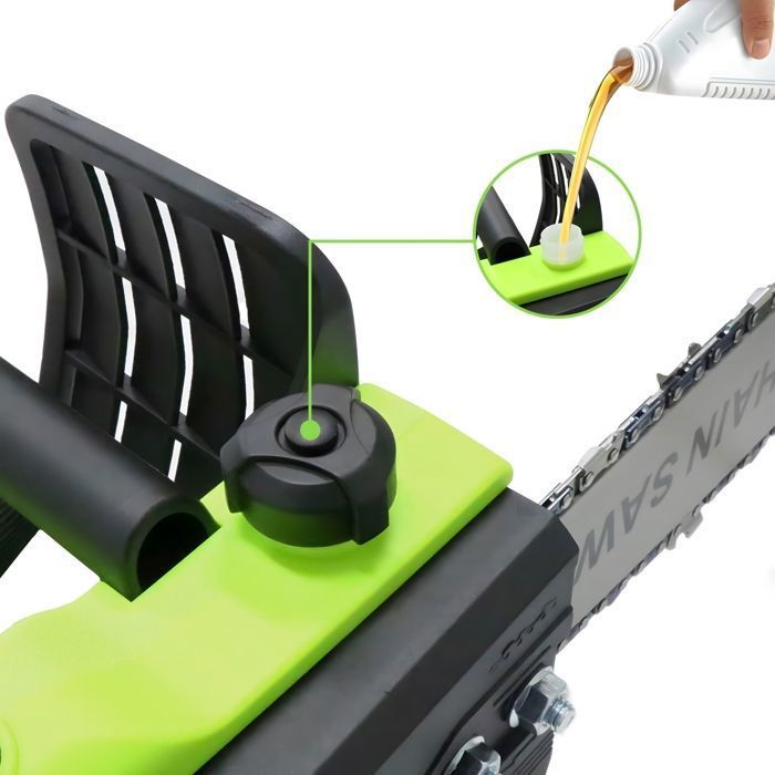 Motosierra inalámbrica sin escobillas MAGICFOX de 30 cm, autolubricante, con 2 baterías de 6,0 Ah, 2 cadenas, ligera.