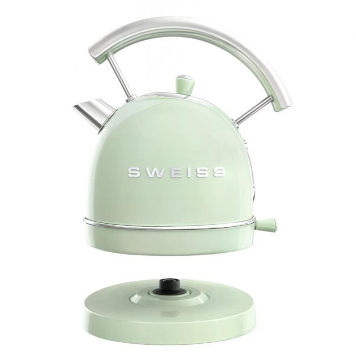 Vintage Vattenkokare - SWEISS - KTL7 - 2200 W - 1,8 L - 360° Vridbar Bas - Grön