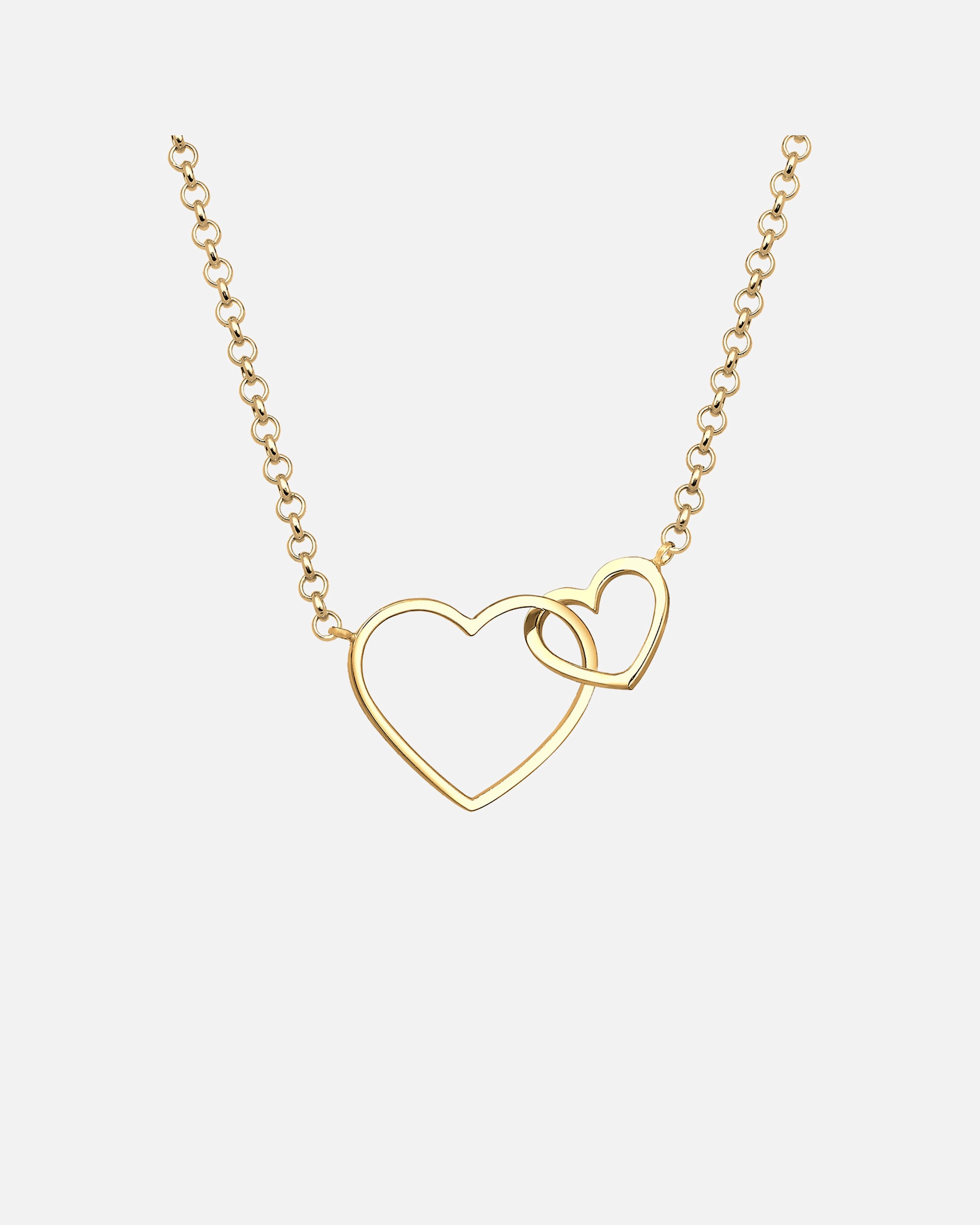Elli Femmes Pendentif Coeur Entrelacé en Argent Sterling 925 Plaqué Or