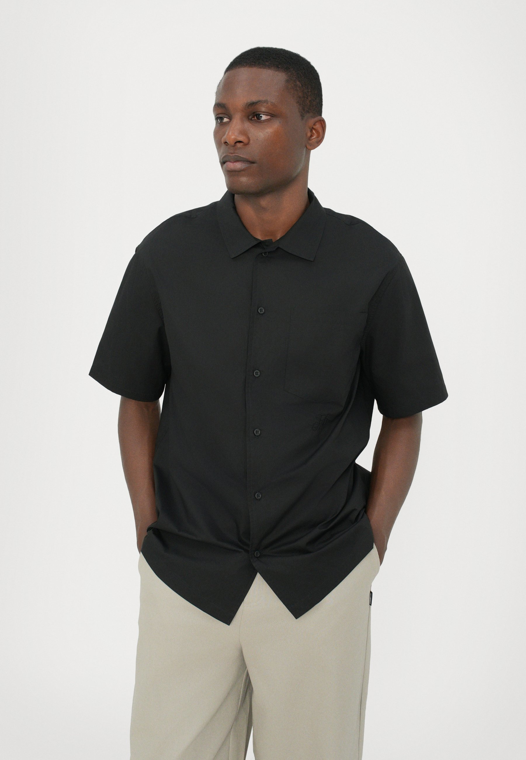 Han Kjøbenhavn CAMICIA MANICA CORTA - Camicia - nero antracite