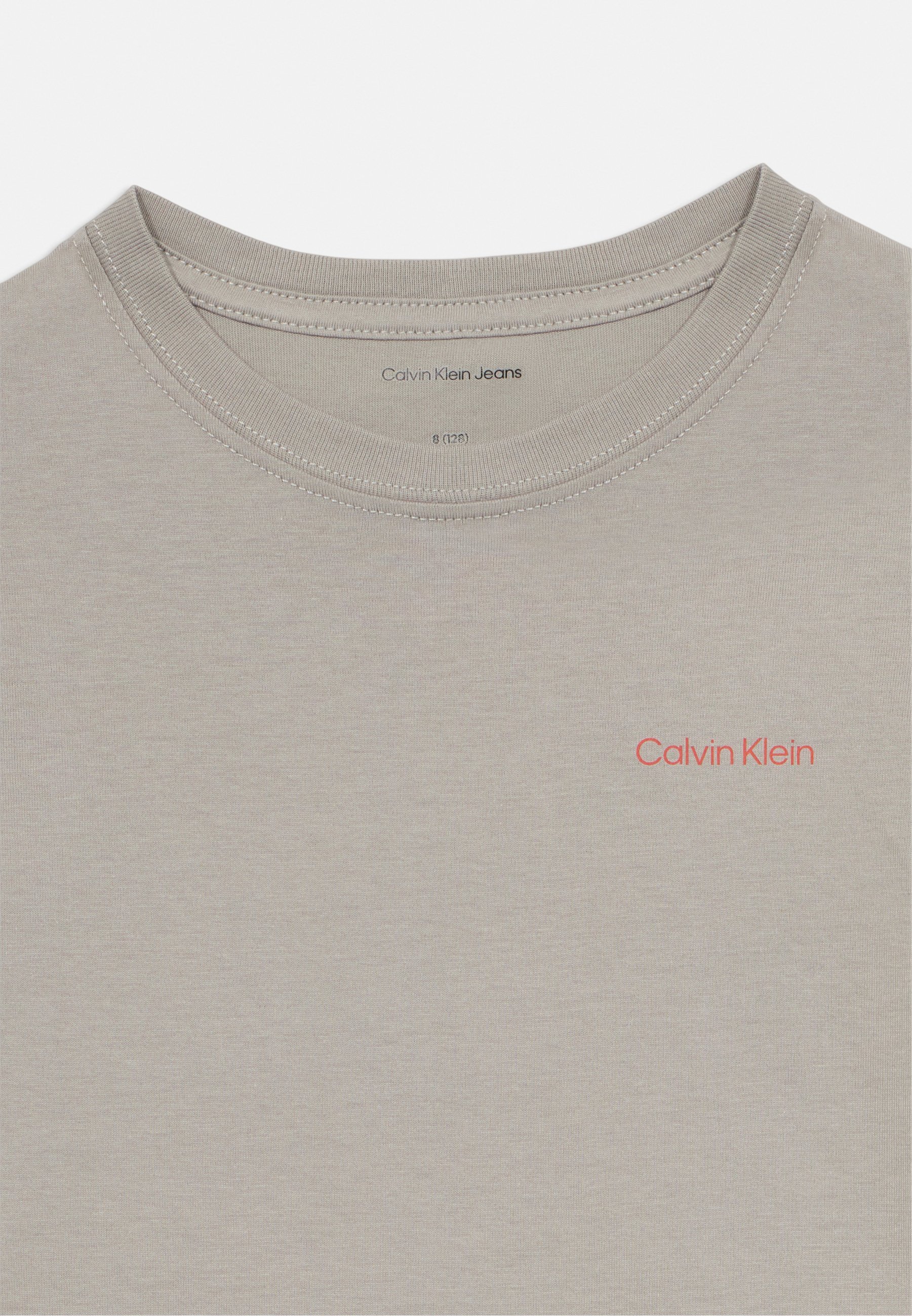 Calvin Klein Jeans CHEST LOGO UNISEX - T-shirt basic - colomba in lutto