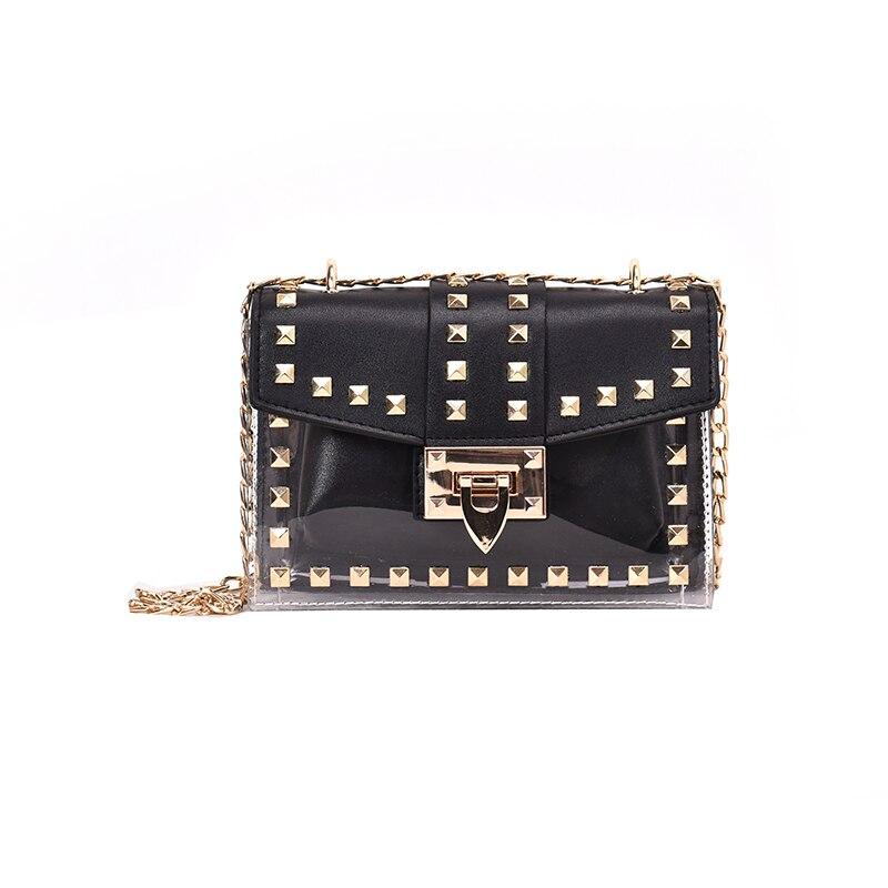 Sac bandoulière transparent en PVC transparent, petit sac messager, sac à main, sac à bandoulière, marque de luxe très en vogue (collection 2019)