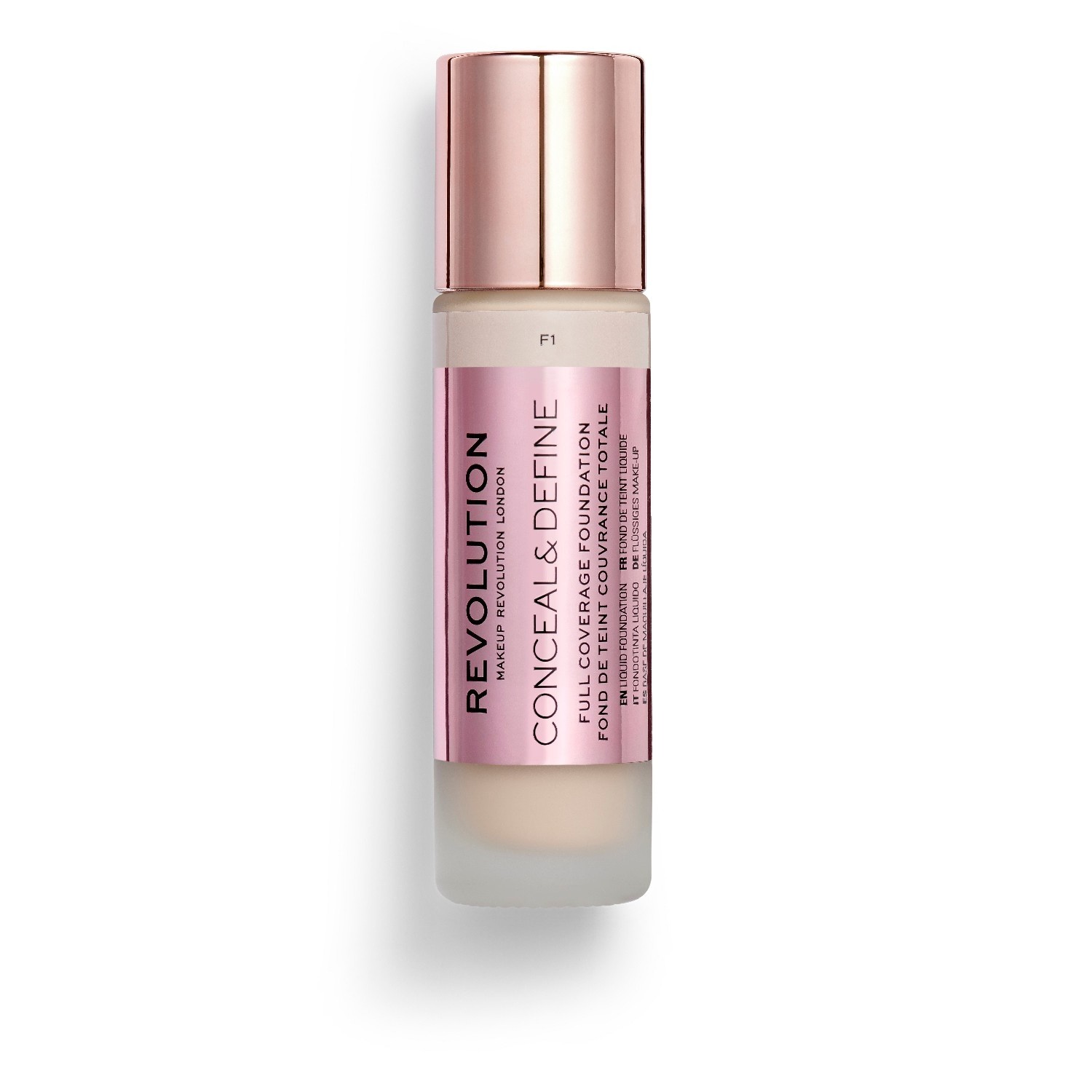 Revolution Foundation Conceal & Define tonālais krēms – 23 ml