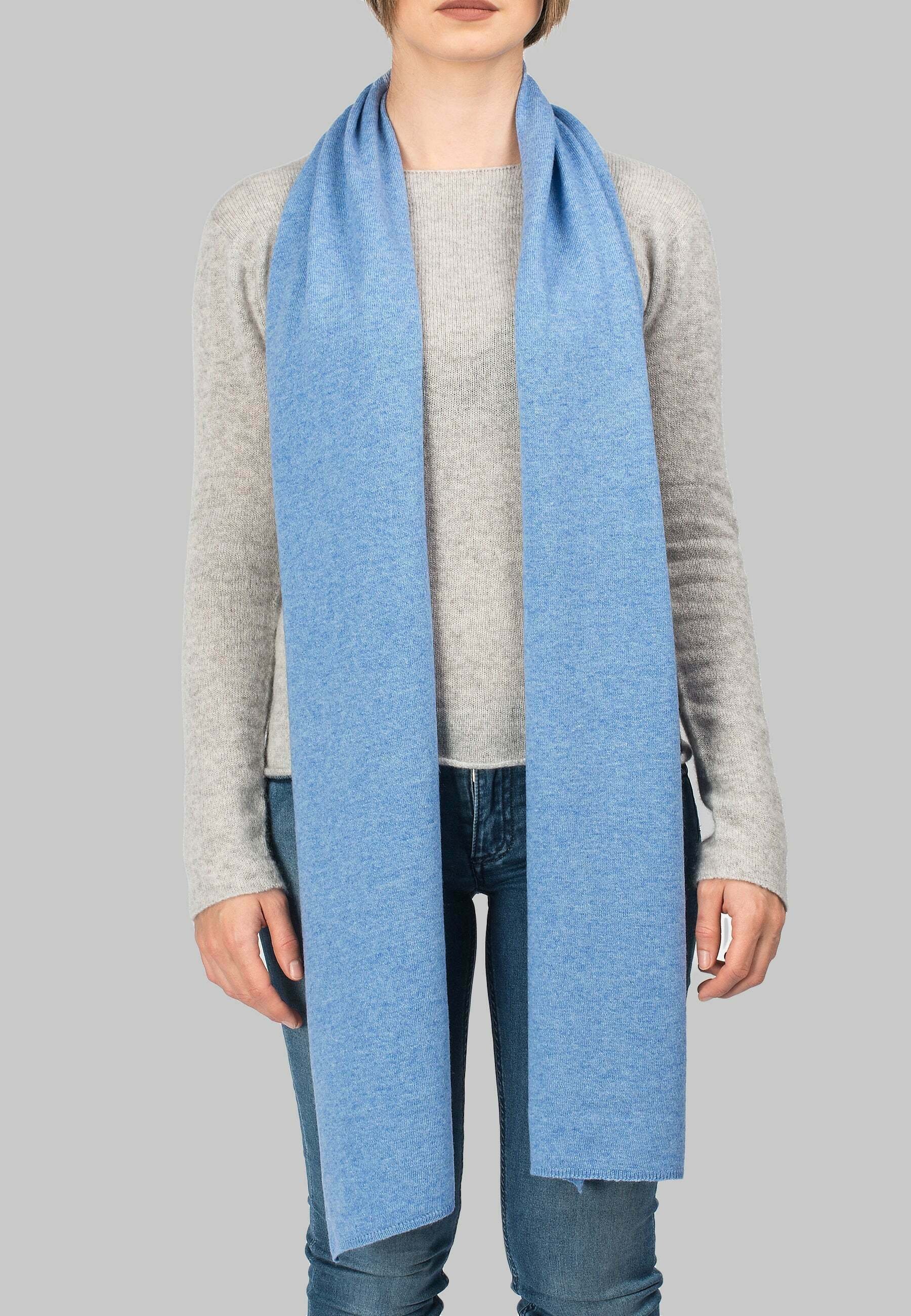 Écharpe Dalle Piane en cachemire mélangé - bleu clair