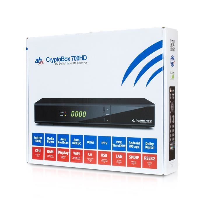 AB Crypto Box 700HD receiver / Successor to the AB CryptoBox satellite receiver range