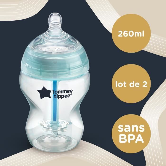 TOMMEE TIPPEE Advanced Anti-Colic Baby Bottle, 2-pack, 260ml