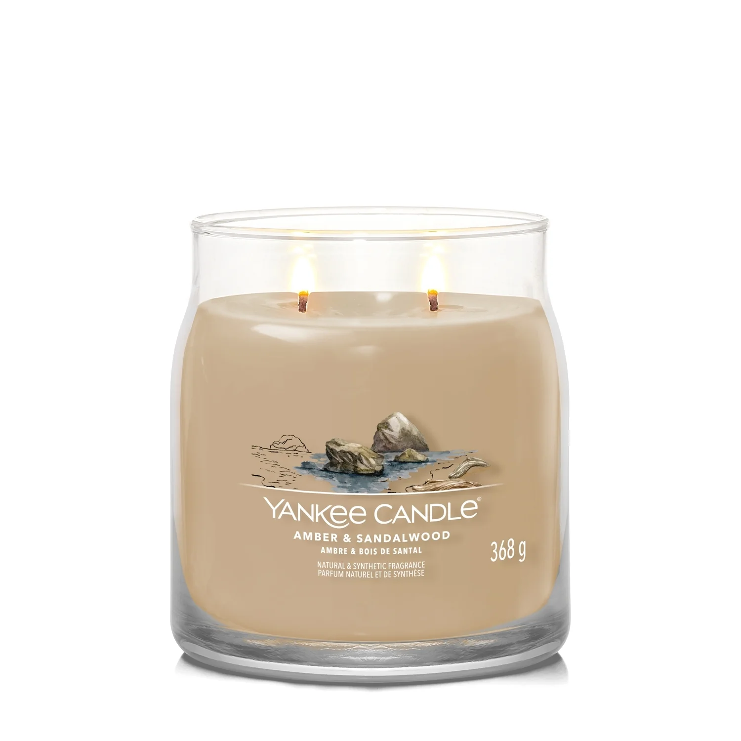 Signature Jar Candles Amber & Sandalwood - Candela Profumata