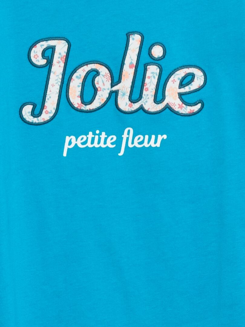Bedrukte T-shirts met lange mouwen - BLAUW